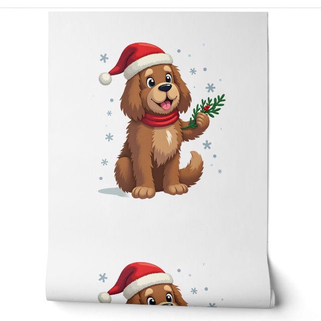 Newfoundland Santa Hat Wallpaper (Unrolling)