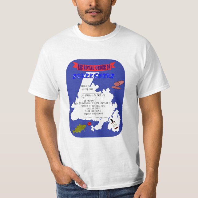 NEWFOUNDLAND SCREECH CERTIFICATE T-Shirt (Front)