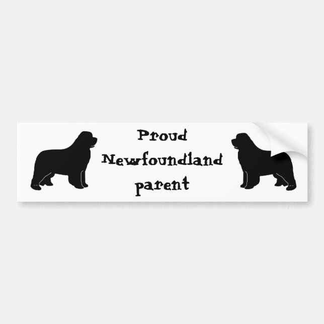 newfoundland silhouette bumper sticker (Front)