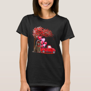 Newfoundland Sunglasses Hearts Tree Pickup Truck C T-Shirt
