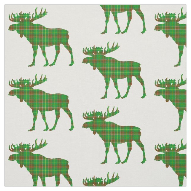Newfoundland Tartan plaid moose fabric (Swatch)