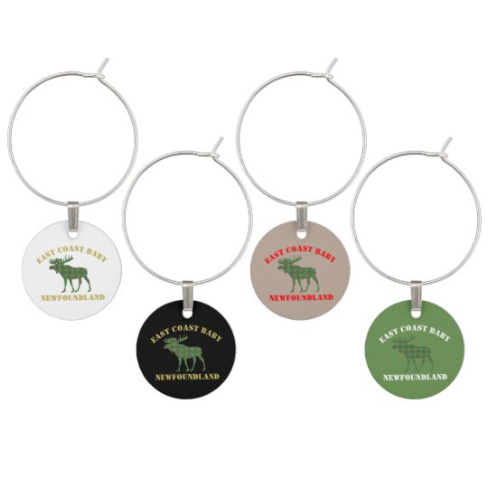 Newfoundland Tartan Wine Charms moose