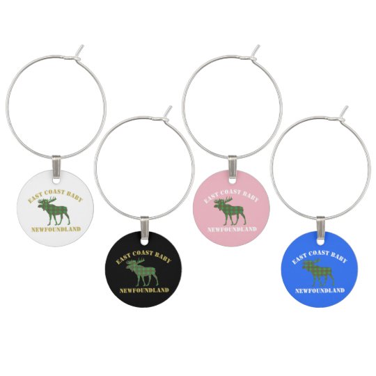 Newfoundland Tartan Wine Charms moose