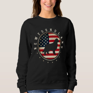 Newfoundland Usa Flag 4th July Dog Mum Dad Sweatshirt