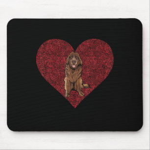 Newfoundland valentines day dog love print gift mouse pad