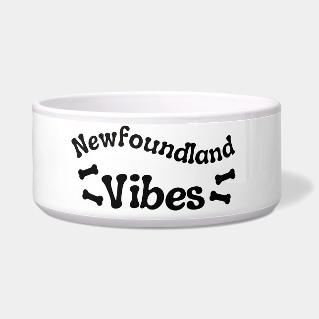 Newfoundland Vibes Ceramic Dog Bowl  (Left)