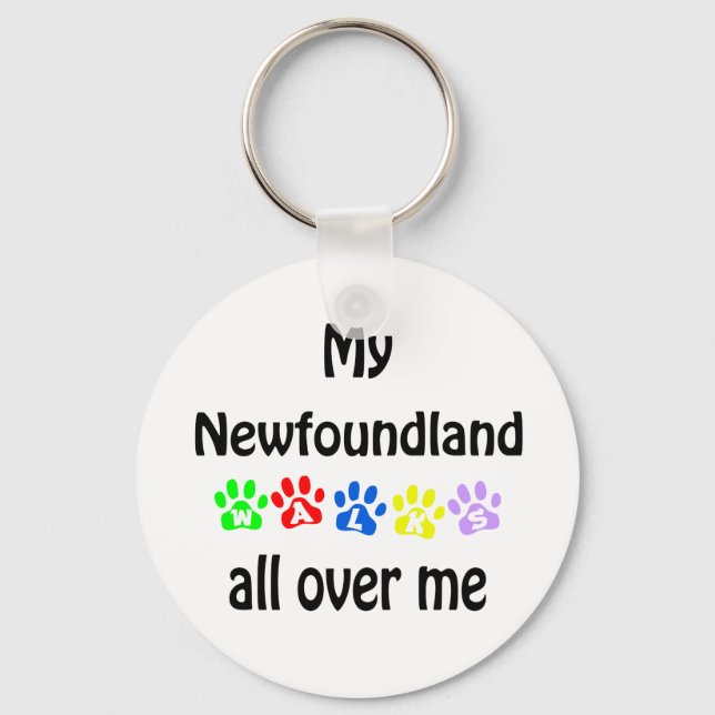 Newfoundland Walks Design Key Ring (Front)