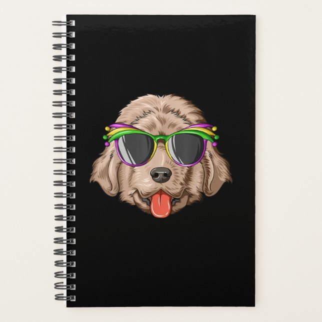 Newfoundland wearing glasses and mask present planner (Front)