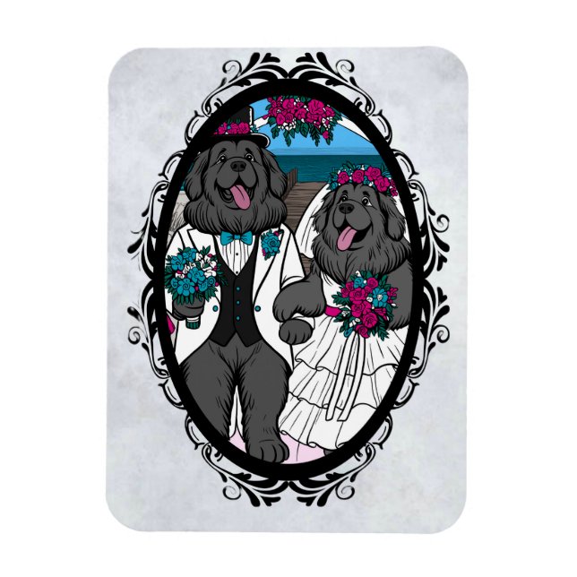 Newfy Love (Valentine, Wedding, Anniversary) blank Magnet (Vertical)