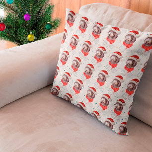 Newfypoo Dog Breed Christmas Stars Cushion