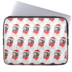 Newfypoo Dog Breed Christmas Stars Laptop Sleeve