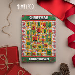 Newfypoo Dog Countdown Christmas Advent Calendar  Holiday Card<br><div class="desc">Newfypoo Dog Countdown Christmas Advent Calendar Holiday Card features a watercolor of a Newfypoo with a Christmas hat and a Christmas red scarf. Funny design for Dog Lovers!</div>