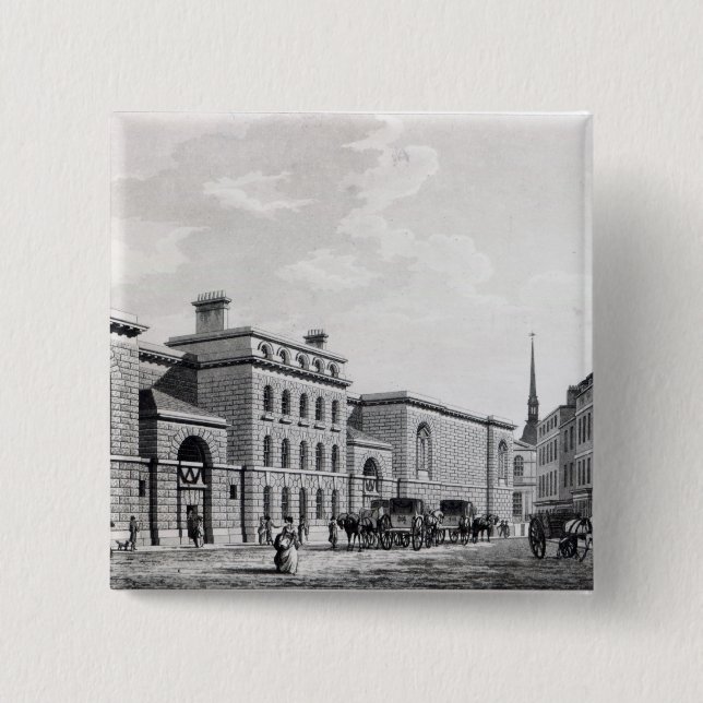 Newgate prison, 1799 15 cm square badge (Front)