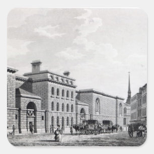 Newgate prison, 1799 square sticker