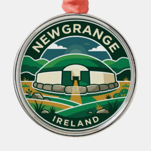 Newgrange Ireland Metal Ornament