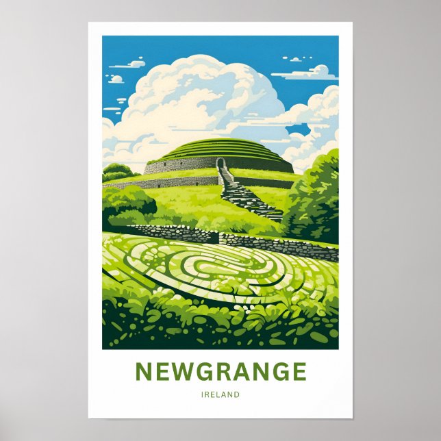 Newgrange Ireland Travel Poster (Front)