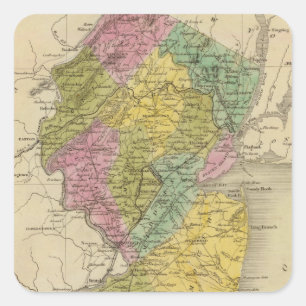 NewJersey 2 Square Sticker