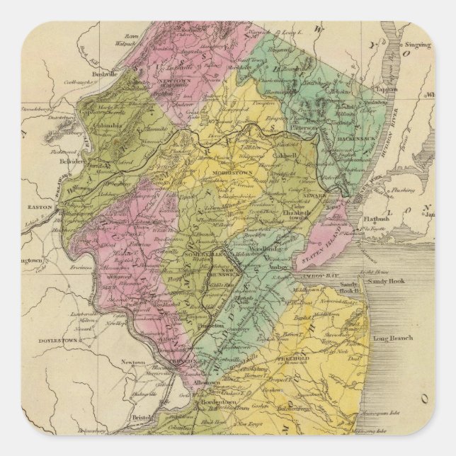 NewJersey 2 Square Sticker (Front)