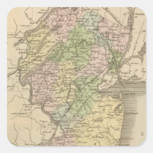NewJersey Square Sticker