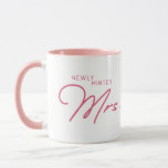 Newly Minted Mrs. Mug<br><div class="desc">You tied the knot! 
You're a newly minted Mrs! 
Show off your new status with this adorable mug. Cosy up with your favourite hot drink and bask in that newlywed glow!</div>