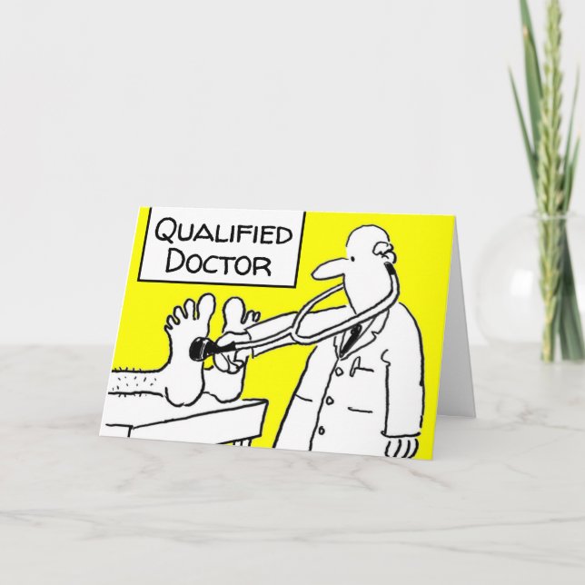 Newly Qualified Doctor With a Stethoscope Card (Front)