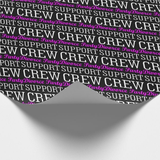 newly single break up support crew divorce party wrapping paper (Corner)