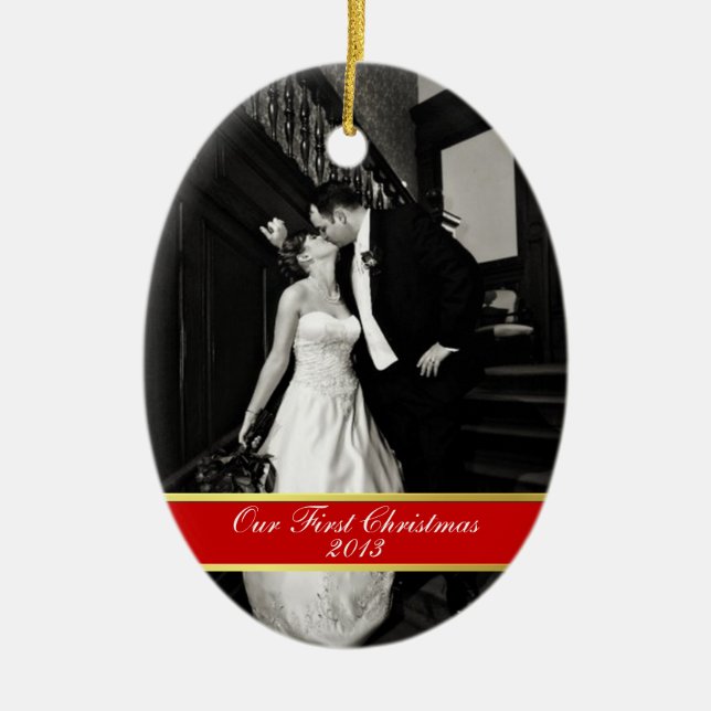 Newly Wed First Christmas Ornament (Front)