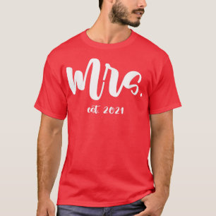Newly Wed Marriage Honeymoon Bride Groom Couple T-Shirt