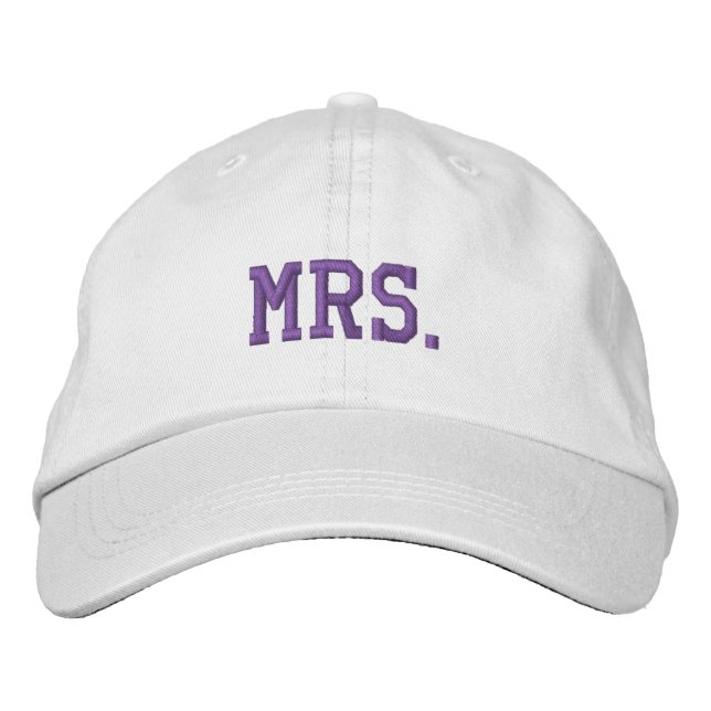 Newly Wed Mrs. Embroidered Ball Cap (Front)