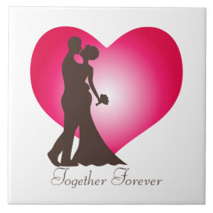 Newly wedded couple ceramic tile