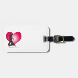 Newly wedded couple luggage tag