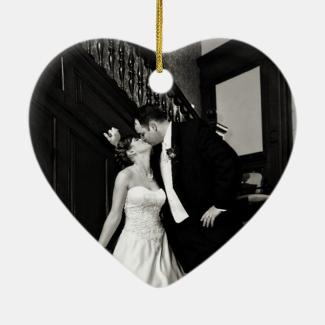 Newly Weds Photo ornament (Back)