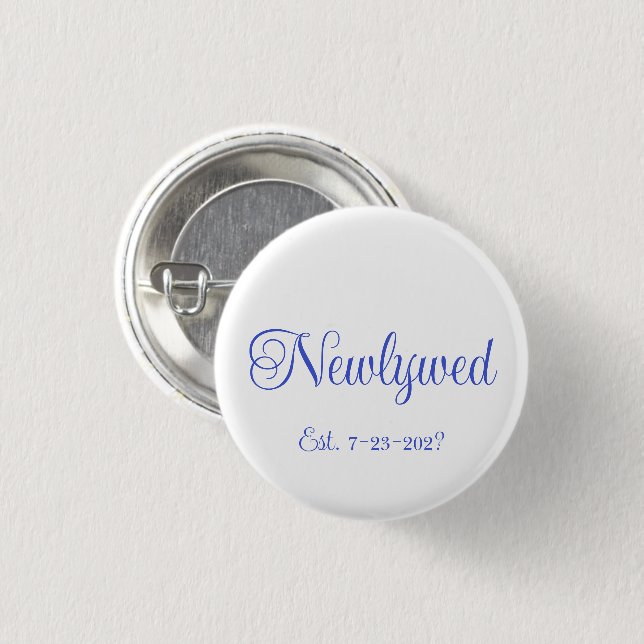 Newlywed 3 Cm Round Badge (Front & Back)