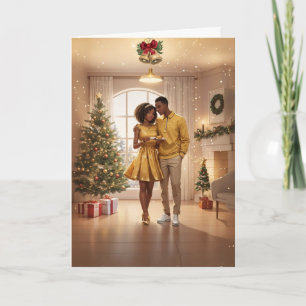 Newlywed, anniversary Christmas card