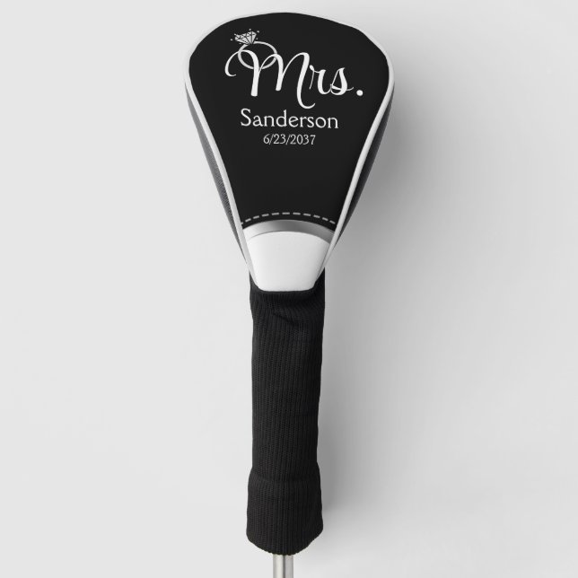 Newlywed Bride Mrs. Golf Head Cover (Front)