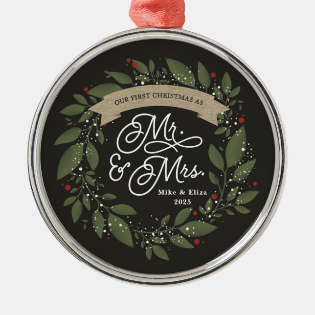 Newlywed Christmas Ornament Gift (Front)