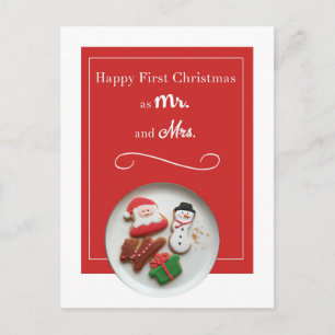 Newlywed Christmas Postcard