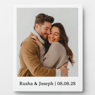 Newlywed Couple Photo Wedding Keepsake Plaque