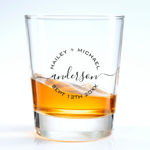 Newlywed Couple Wedding Anniversary Shot Glass