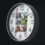 Newlywed Couples Gift Photo Collage Personalised Clock<br><div class="desc">Newlywed Couples Gift Photo Collage Personalised</div>