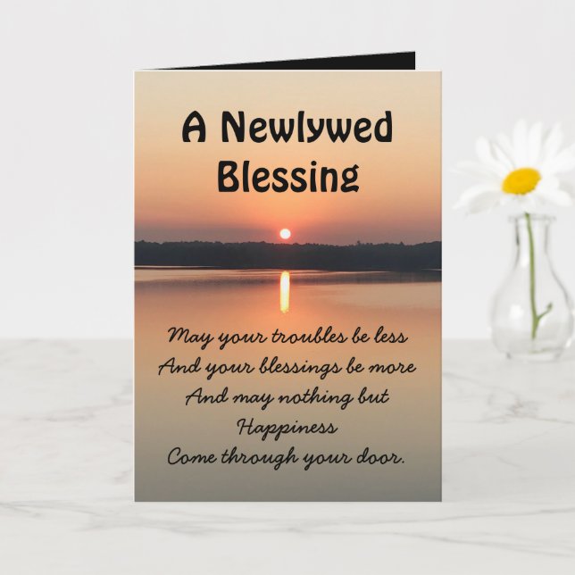 Newlywed First Anniversary Irish Blessing Card (Small Plant)