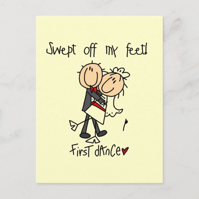 Newlywed First Dance Tshirts and Gifts Announcement Postcard (Front)