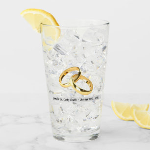 Newlywed Gift Names & Dates Tall  Glass