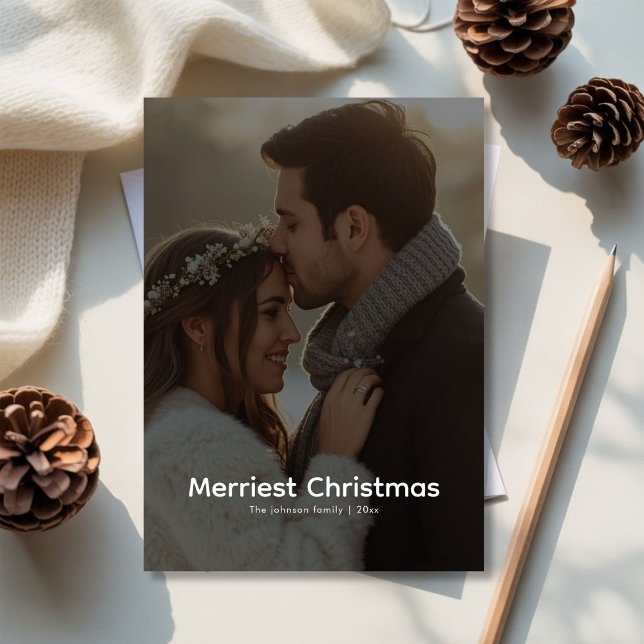 Newlywed Holiday Celebration Flat Holiday Card (Creator Uploaded)