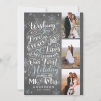 Newlywed Holiday Hand-Drawn | Chalk | 3-Photo