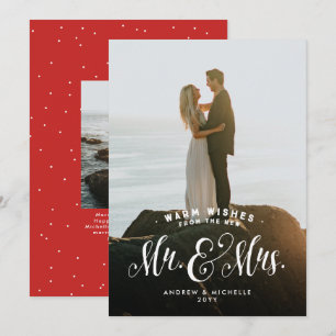 Newlywed holiday photo card