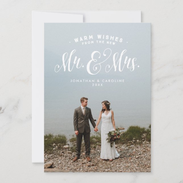 Newlywed holiday photo card (Front)