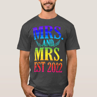Newlywed Just Married Lesbian Wedding Mrs  T-Shirt