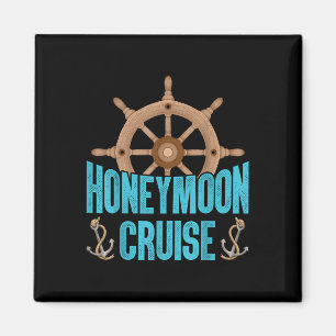 Newlywed Loving Couple Matching Honeymoon Cruise Magnet