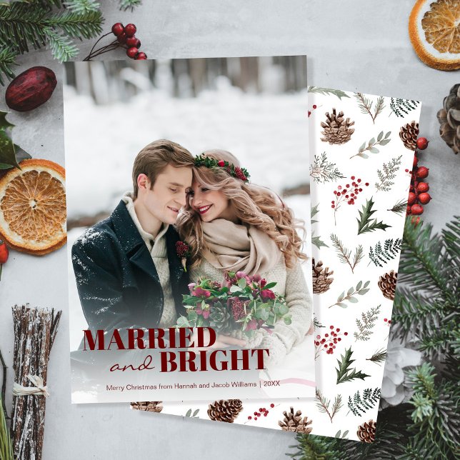 Newlywed Married and Bright Christmas Holiday Card (Creator Uploaded)